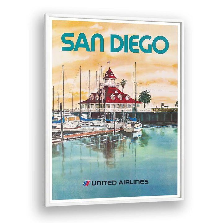 Stunning SAN DIEGO, VINTAGE TRAVEL POSTERS showcasing California's coastal charm, perfect for home or office decor.