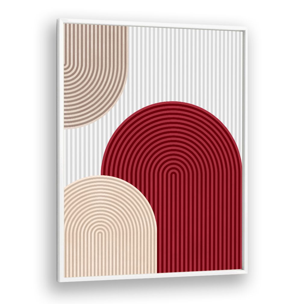 Stylish SEMICIRCLES IV, GEOMETRIC ART PRINTS featuring rich colors and lines, perfect for modern decor.