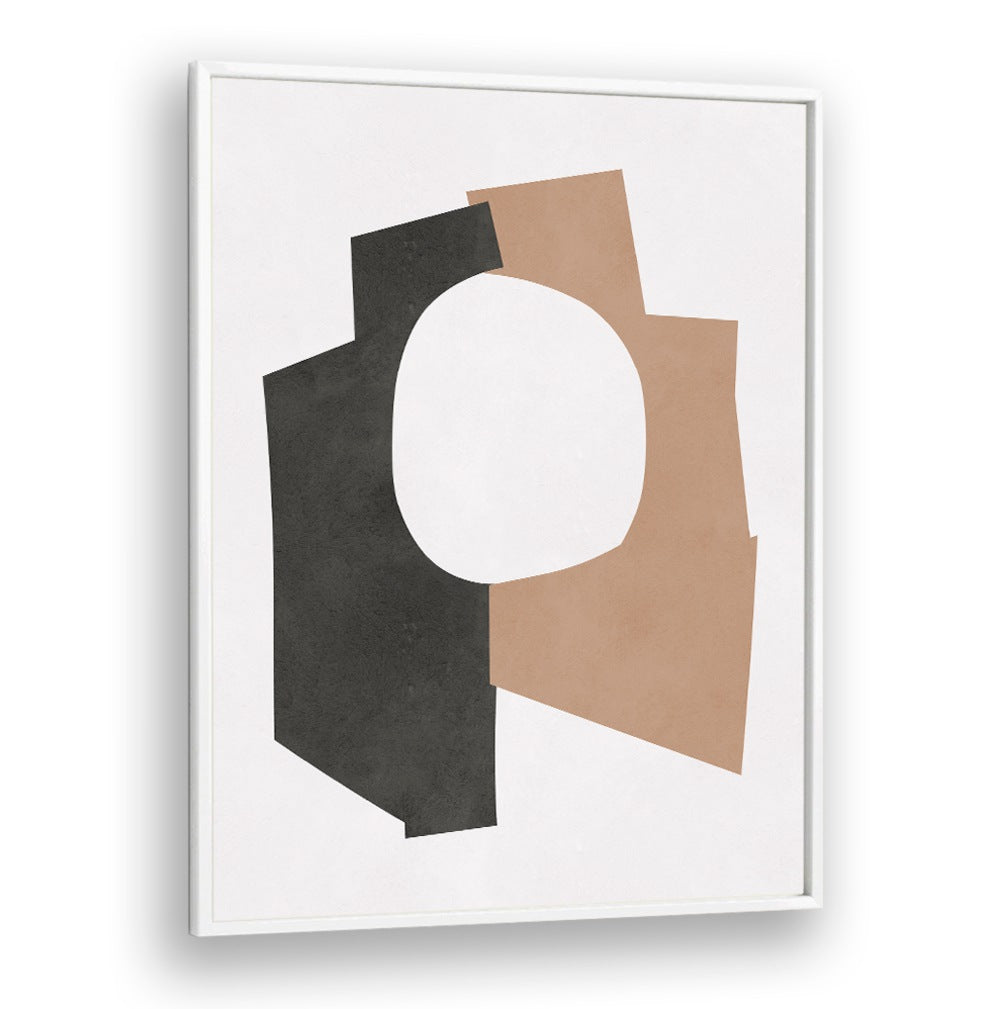 Stylish CURVED SHAPES IV, GEOMETRIC ART PRINTS featuring unique earth tones for modern decor enhancement.