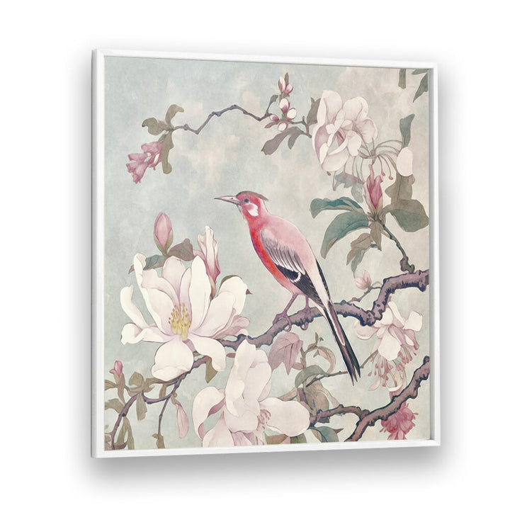 Chinoiserie Bird IV, Animal Paintings showcases vibrant spring vibes with a beautiful bird and floral design.