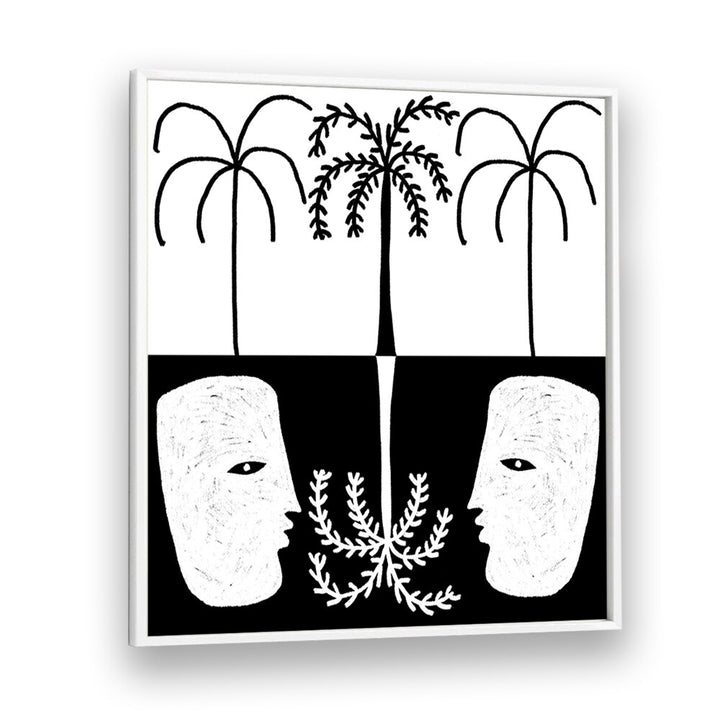 Stylish YEARNING II, BOHO ART PAINTINGS featuring bold black and white designs perfect for modern decor.