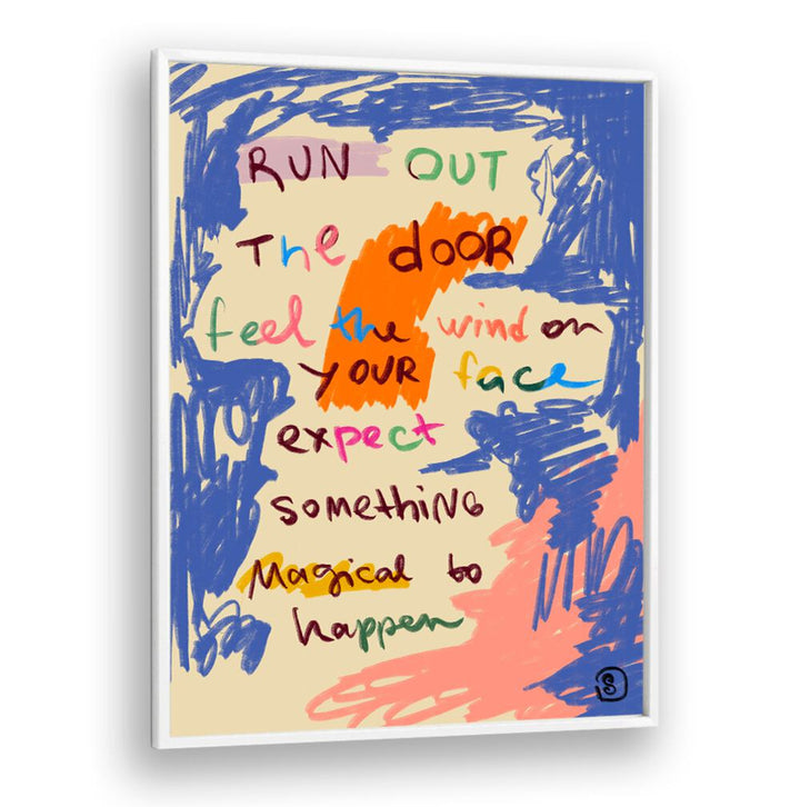 Bright typography poster featuring a MAGICAL DAY MESSAGE, QUOTES to inspire positivity in any space. Perfect for decoration!