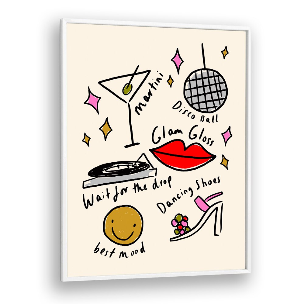 Vibrant RETRO DISCO I, FASHION POSTERS featuring disco elements perfect for adding style to any living space.