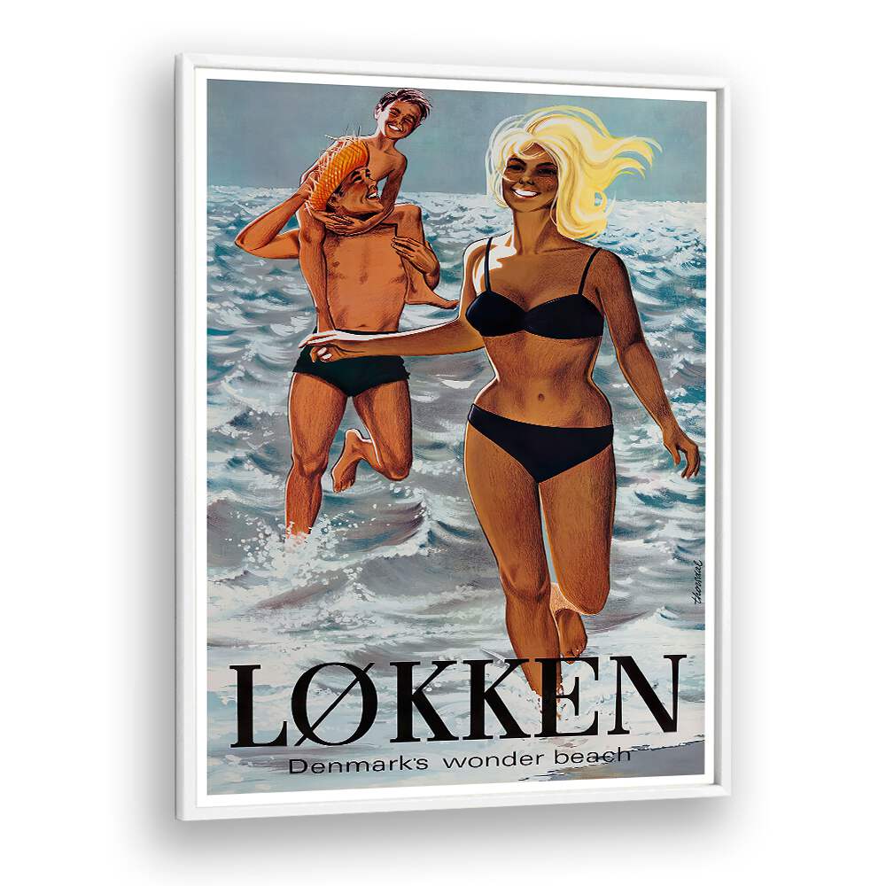 Celebrate the charm of LOKKEN BEACH DENMARK with our vibrant vintage travel posters, perfect for any decor.