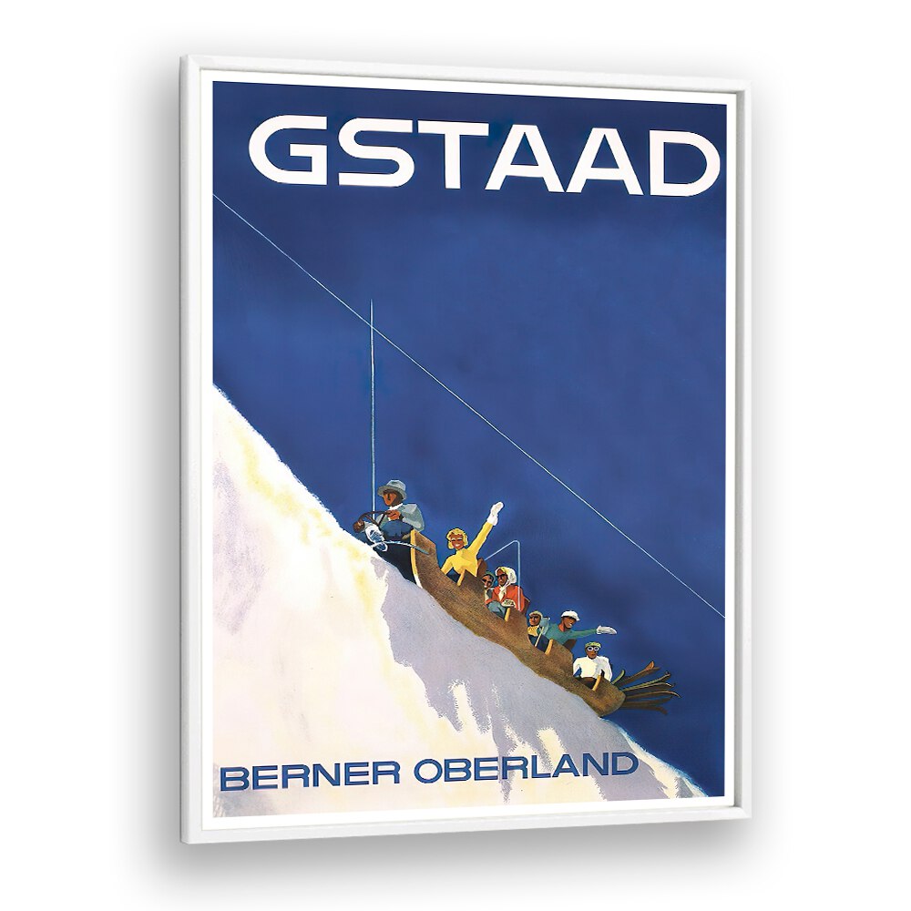 GSTAAD III, VINTAGE TRAVEL POSTERS showcase the charm of Gstaad, transforming your space with timeless art.