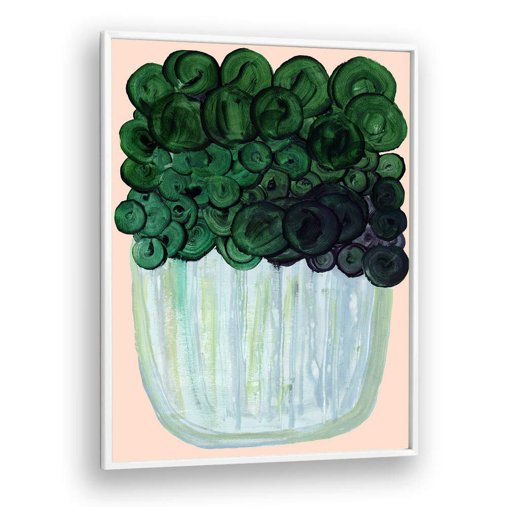 Vibrant POTTED PLANT NO II , FLORAL FLOWER PAINTINGS artwork adds serenity and color to your space, perfect for decor.