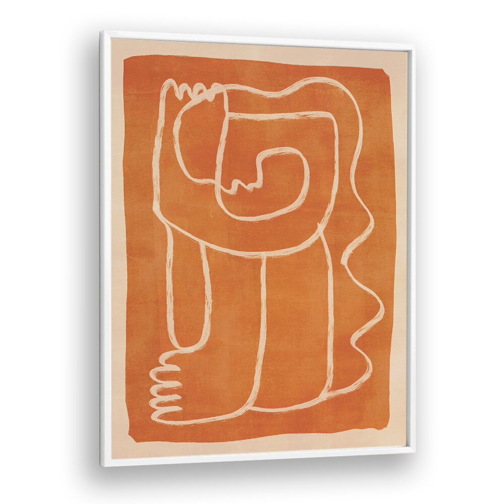 Stylish ABSTRACT LINE ART FIGURE, BOHO ART PAINTINGS in earthy tones to elevate your living space beautifully.