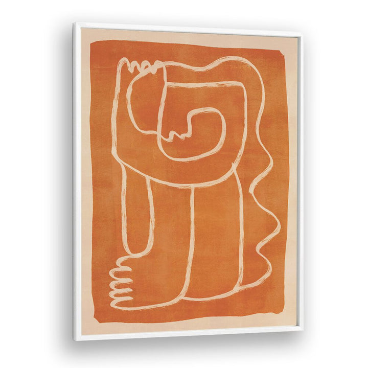 Stylish ABSTRACT LINE ART FIGURE, BOHO ART PAINTINGS in earthy tones to elevate your living space beautifully.