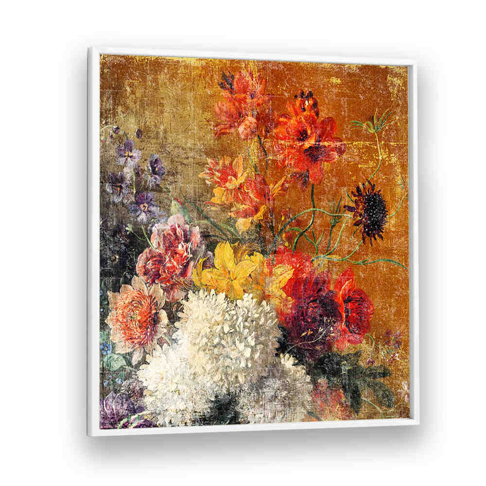 ART DISTRESSED  , FLORAL FLOWER PAINTINGS