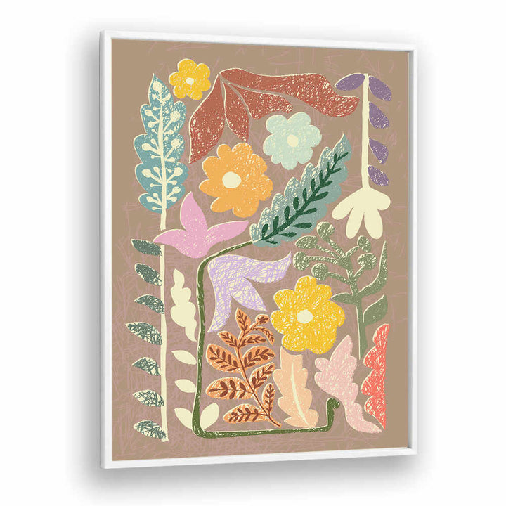 Vibrant earthy tones in floral flower paintings add charm and elegance to your living space decor.