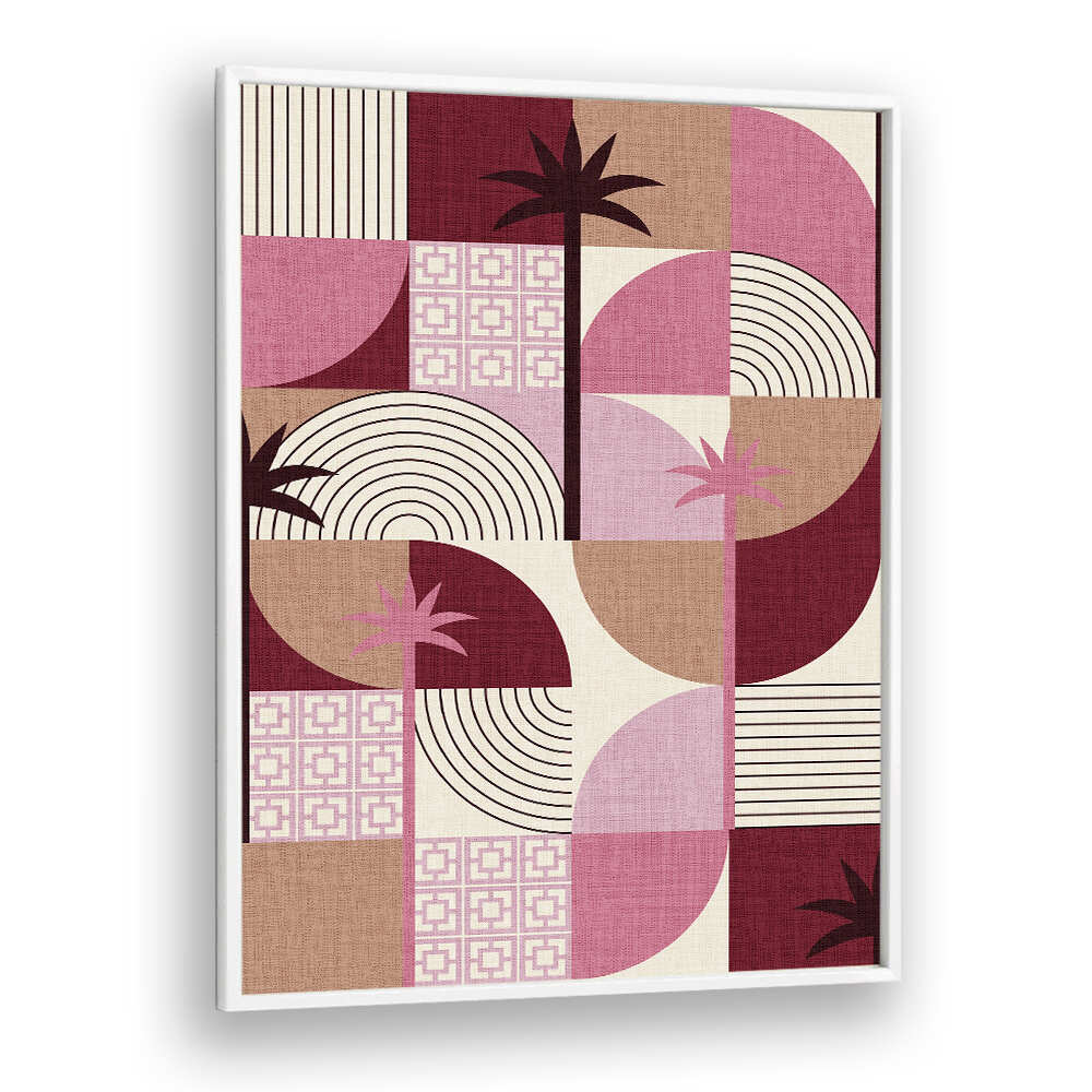 DESERT SHAPES AND PALMS MAUVE , FASHION POSTERS