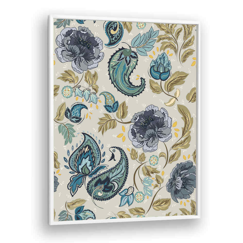 Transform your space with the HAZY BLUE PATTERN, PATTERN ART PRINTS showcasing intricate designs in soothing blue tones.