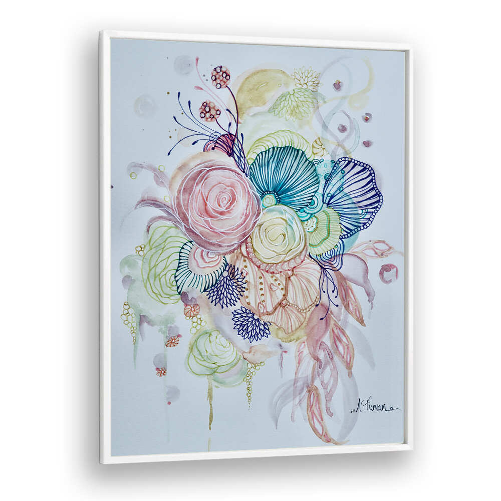 Vibrant INDULGENCE, FLORAL FLOWER PAINTINGS featuring abstract floral brushstrokes to enhance your space beautifully.