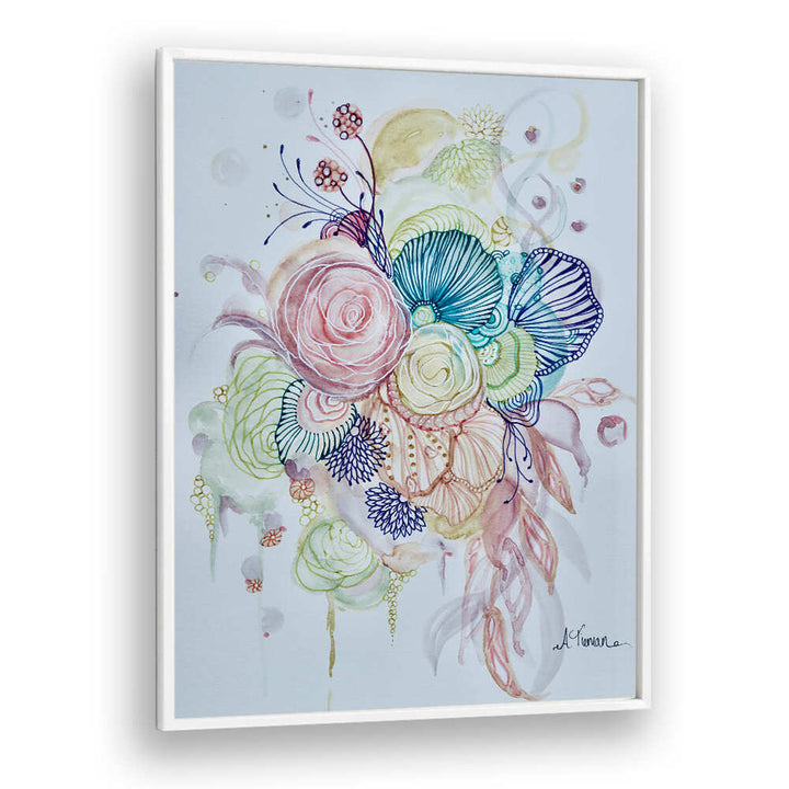 Vibrant INDULGENCE, FLORAL FLOWER PAINTINGS featuring abstract floral brushstrokes to enhance your space beautifully.