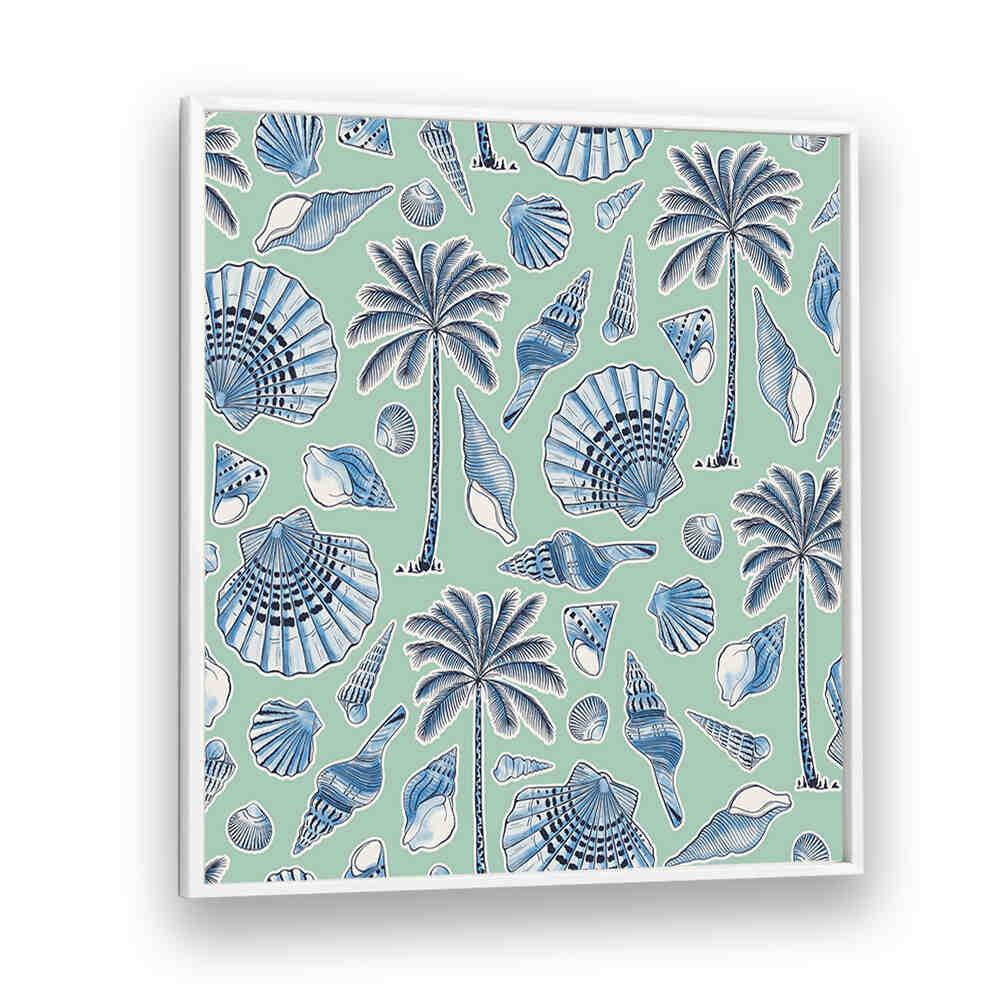 SEA SHELLS AND PALMTREES MINT , BEACH PAINTINGS