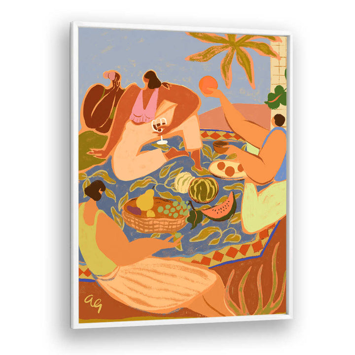 SUMMER PICNIC , PORTRAITS & FIGURATIVE ILLUSTRATIONS