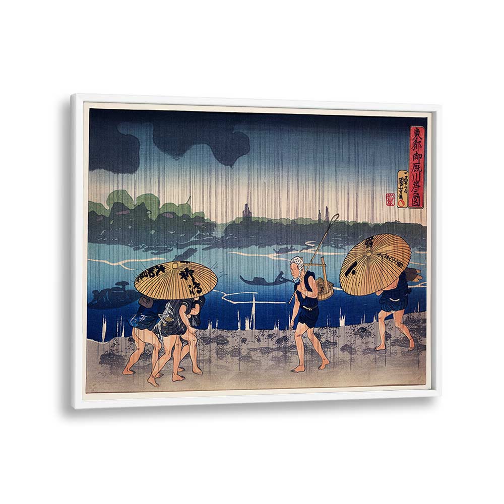 PEOPLE WALKING , VINTAGE PAINTINGS
