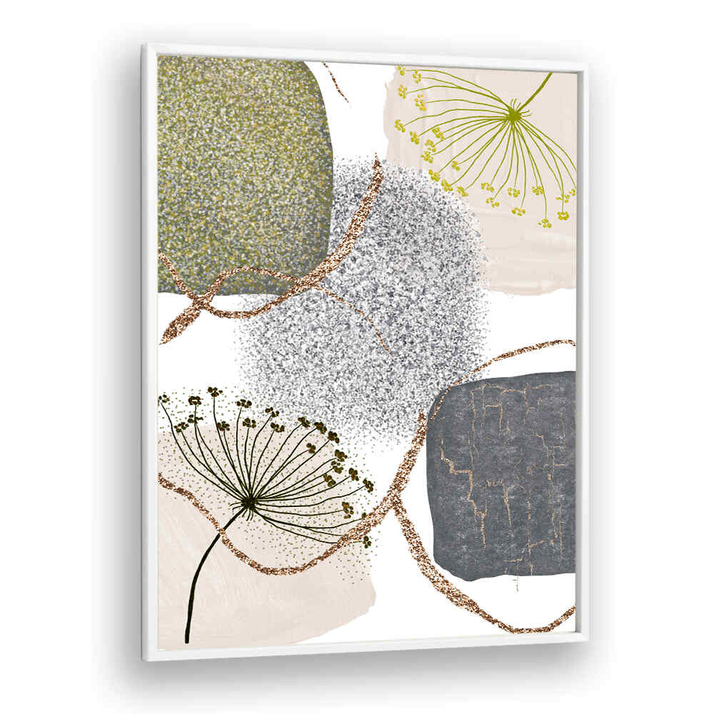 GREEN GREY I , BOHO ART PAINTINGS