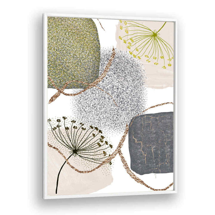 GREEN GREY I , BOHO ART PAINTINGS