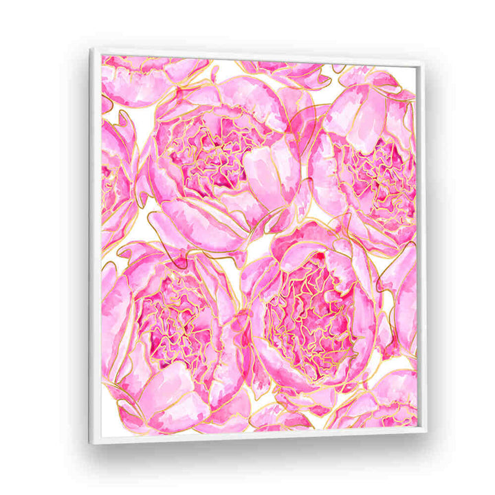 SALLY'S PEONIES PATTERN , FLORAL FLOWER PAINTINGS