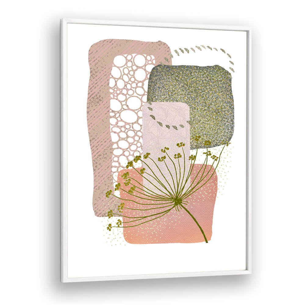 DELICATE PINK AND GREEN II , BOHO ART PAINTINGS