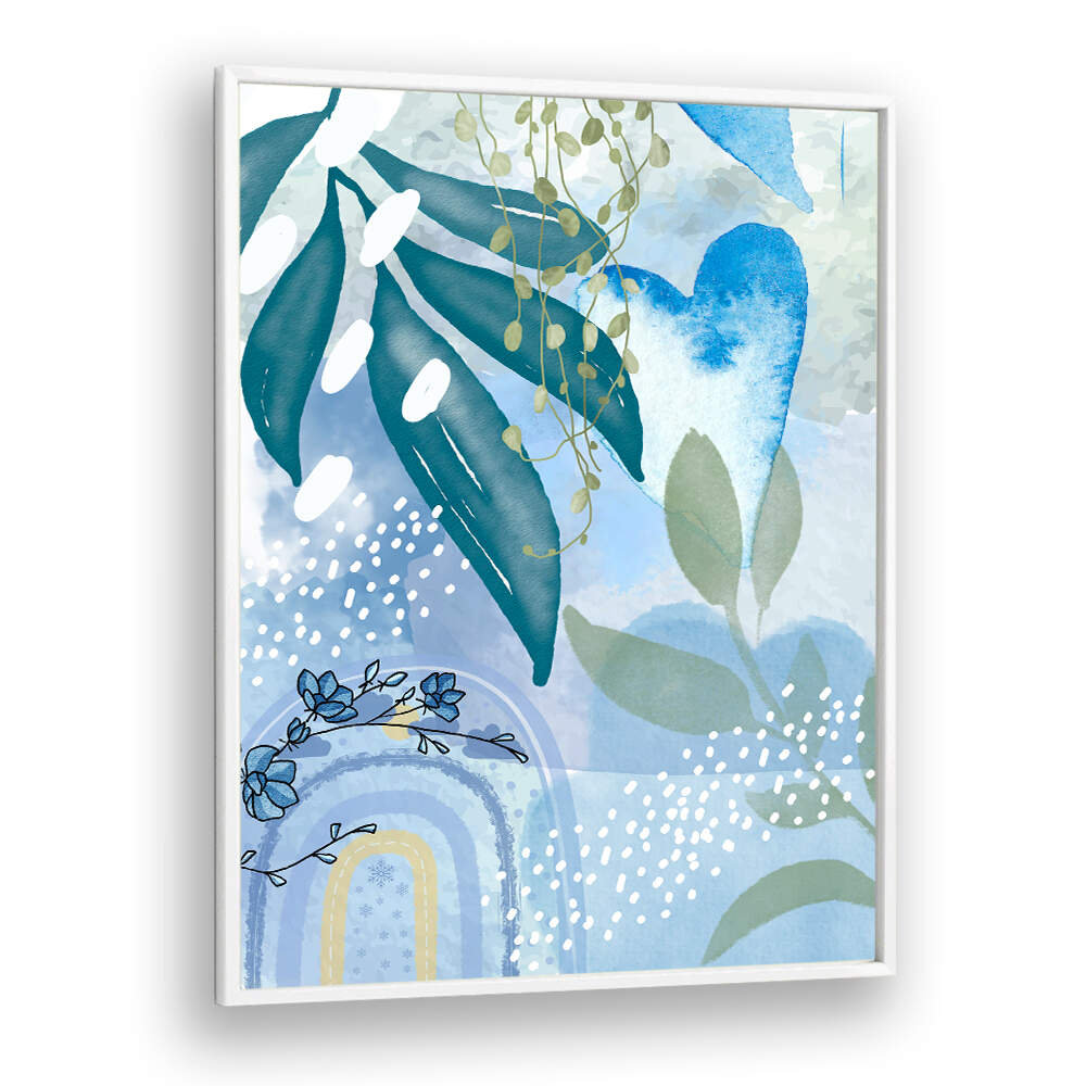 ICEBERG BLUE I , FLORAL FLOWER PAINTINGS
