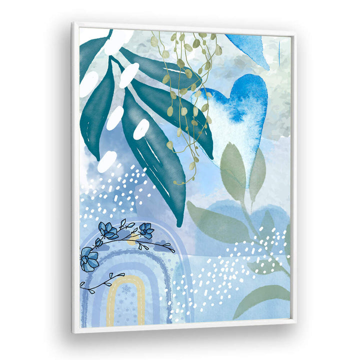 ICEBERG BLUE I , FLORAL FLOWER PAINTINGS