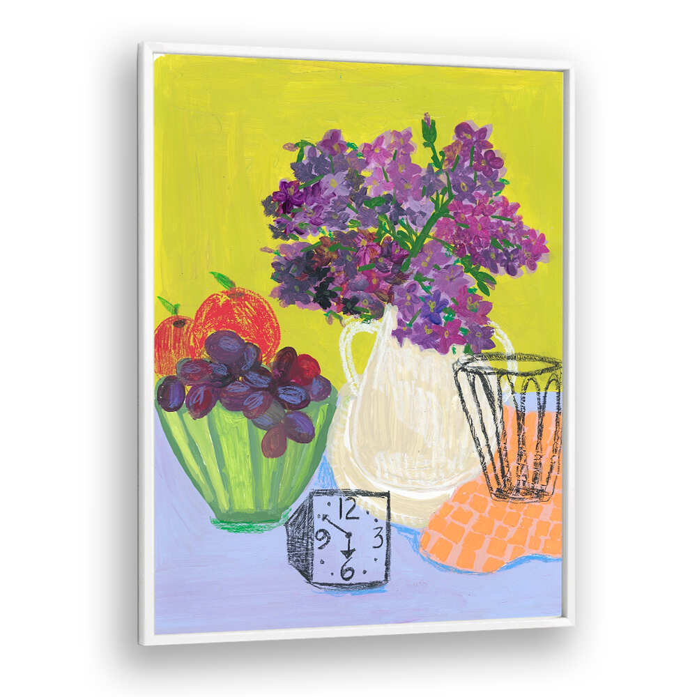 IT WAS TIME FOR LILACS , FLORAL FLOWER PAINTINGS