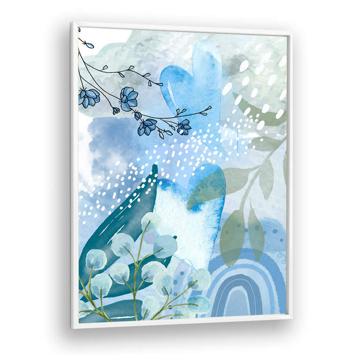 ICEBERG BLUE II , FLORAL FLOWER PAINTINGS