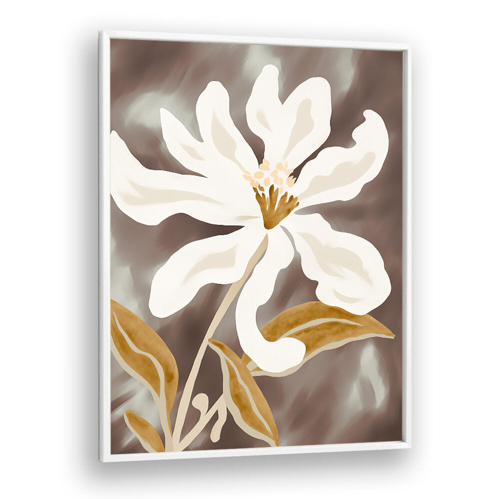 WHITE FLOWER PETALS , FLORAL FLOWER PAINTINGS