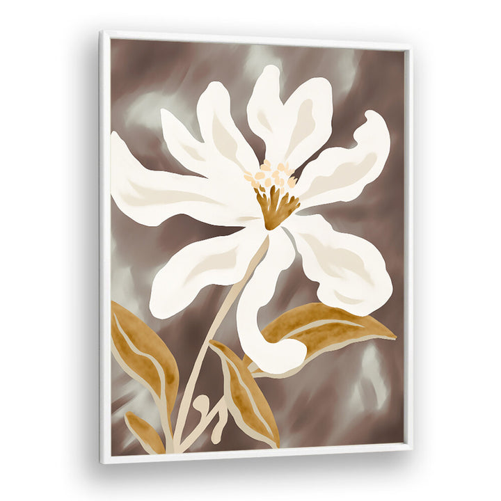WHITE FLOWER PETALS , FLORAL FLOWER PAINTINGS