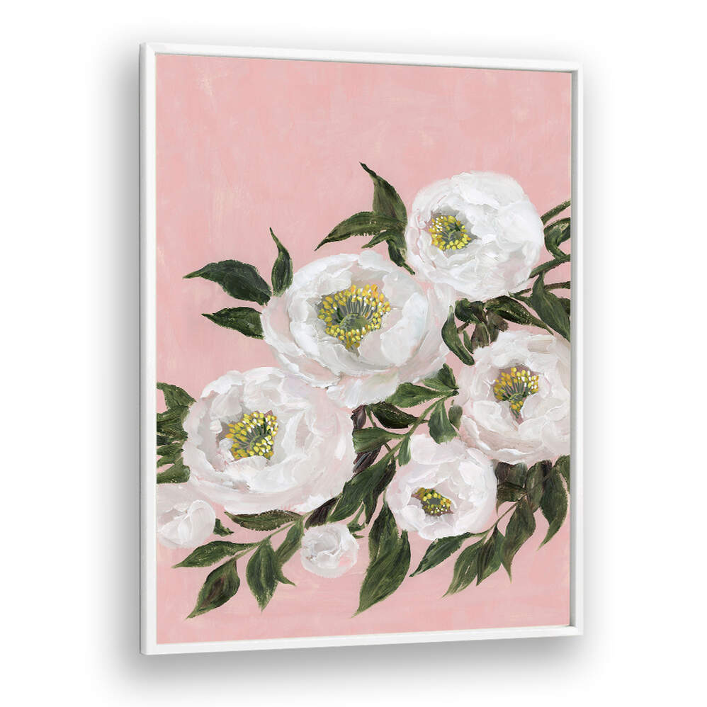 EVADNE PEONIES IN PINK , FLORAL FLOWER PAINTINGS