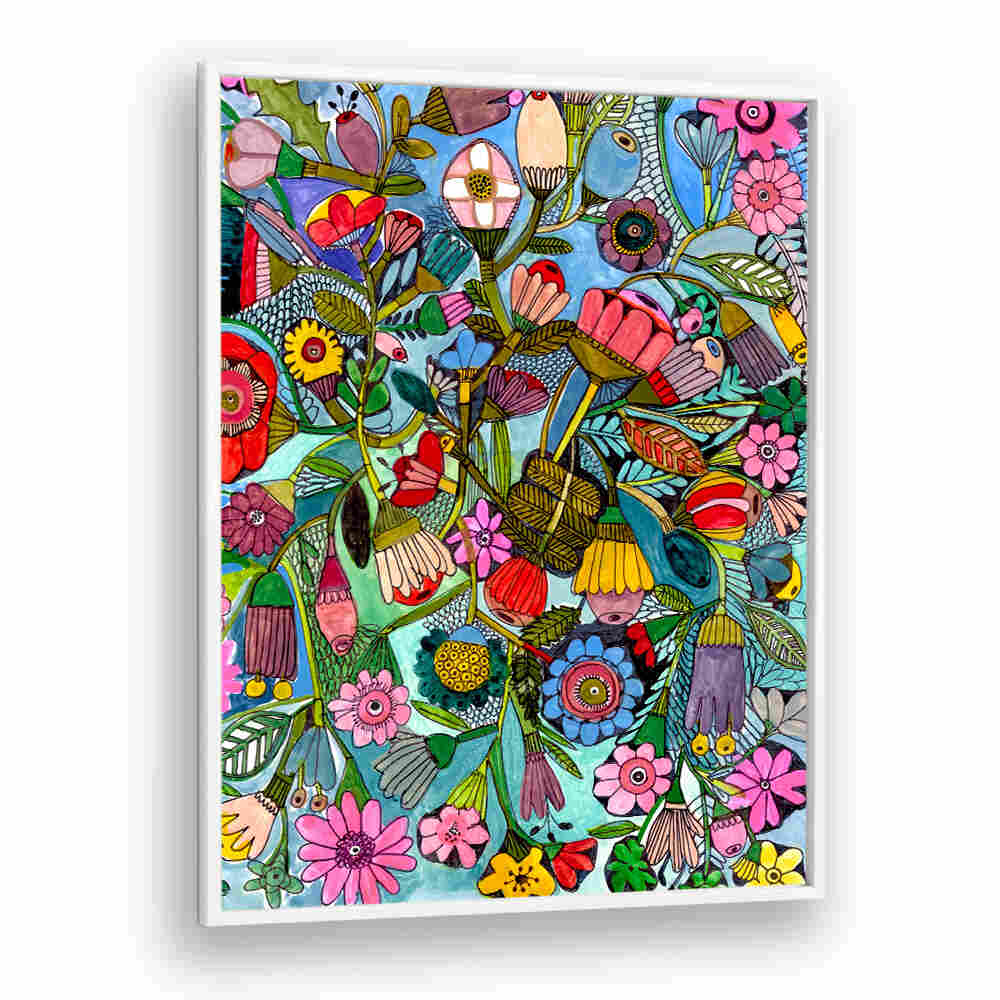 BLUEFLORAL , FLORAL FLOWER PAINTINGS