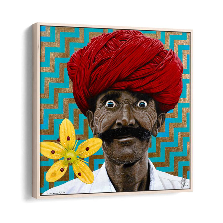 Vibrant "WILD EYED BOY FROM FREECLOUD, INDIAN ART PAINTINGS" by Christian Beijer, perfect for enhancing your space.