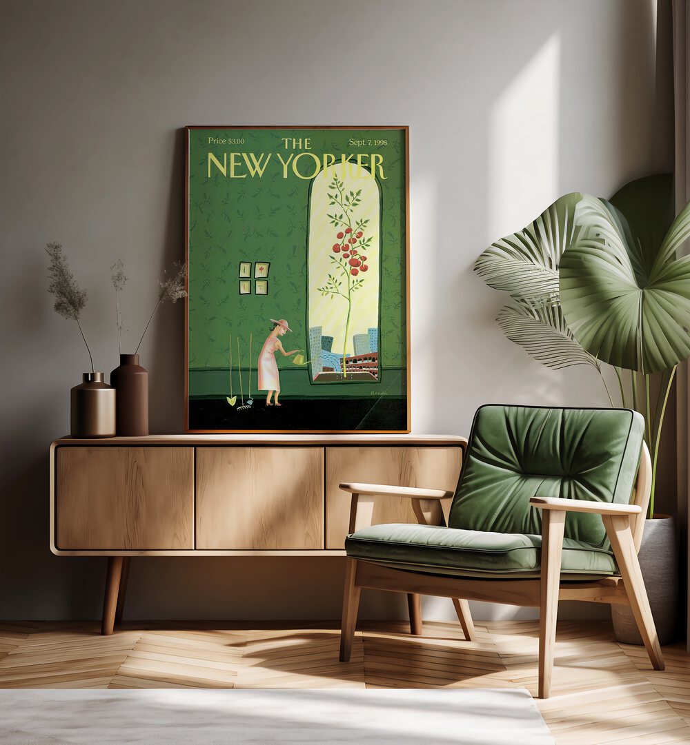 Window Box By Juliet Borda - New Yorker Magazine Cover  7th Sep 1998 Artwork   Placed on a wall In A Living Room