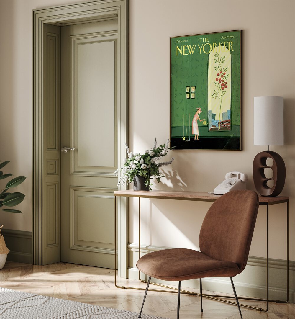 Window Box By Juliet Borda - New Yorker Magazine Cover  7th Sep 1998 Artwork   Placed on a wall In A Living Room