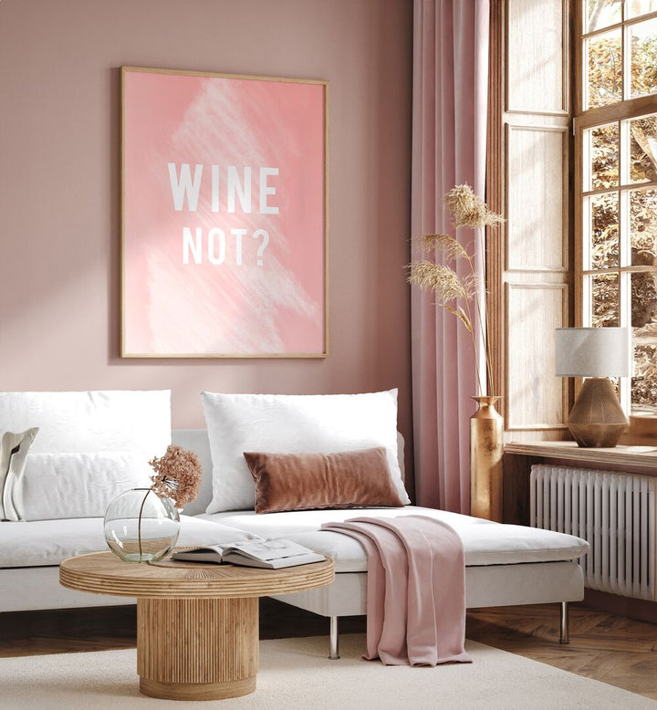 Stylish WINE NOT, QUOTES poster enhances home decor with creativity, perfect for any cozy kitchen or lounge.