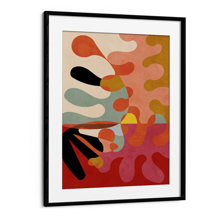 Vibrant WARM COLORS GEO V, ABSTRACT PAINTINGS showcase modern elegance by Ana Rut Bre, perfect for any art lover's space.