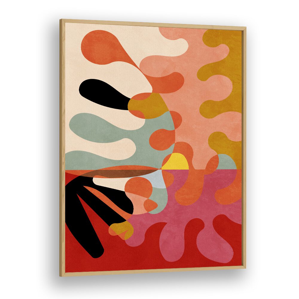 Vibrant WARM COLORS GEO V, ABSTRACT PAINTINGS by Ana Rut Bre, showcasing modern elegance in a stunning design.