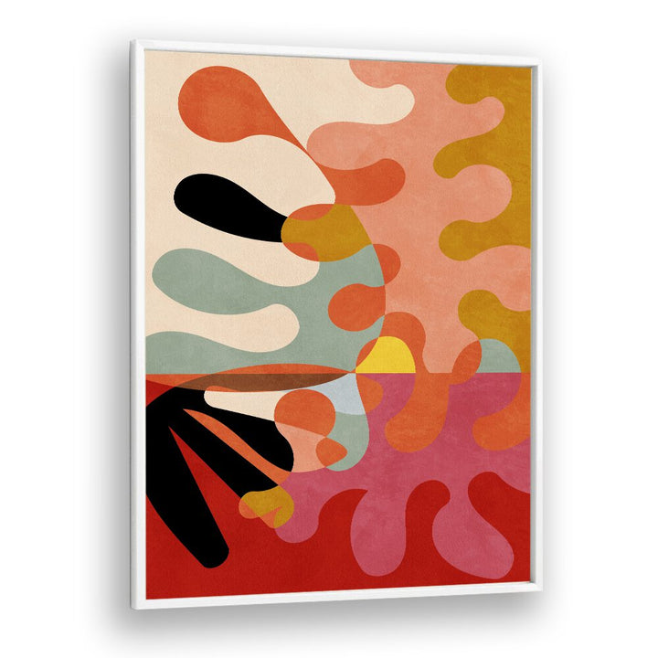 Explore WARM COLORS GEO V, ABSTRACT PAINTINGS by Ana Rut Bre, showcasing vibrant hues and modern elegance.