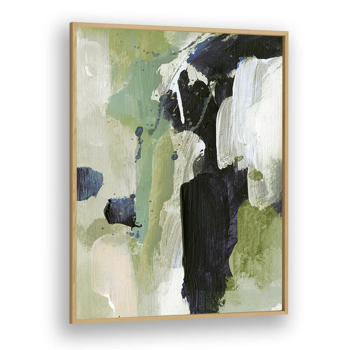 Stunning WATERFALL, ABSTRACT PAINTINGS by Dan Hobday, featuring vibrant colors in a sleek oak frame to elevate your decor.