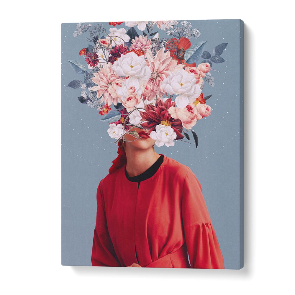 Stunning surreal art print "We Gathered in Spring" by Frank Moth showcases floral beauty and captivating details.