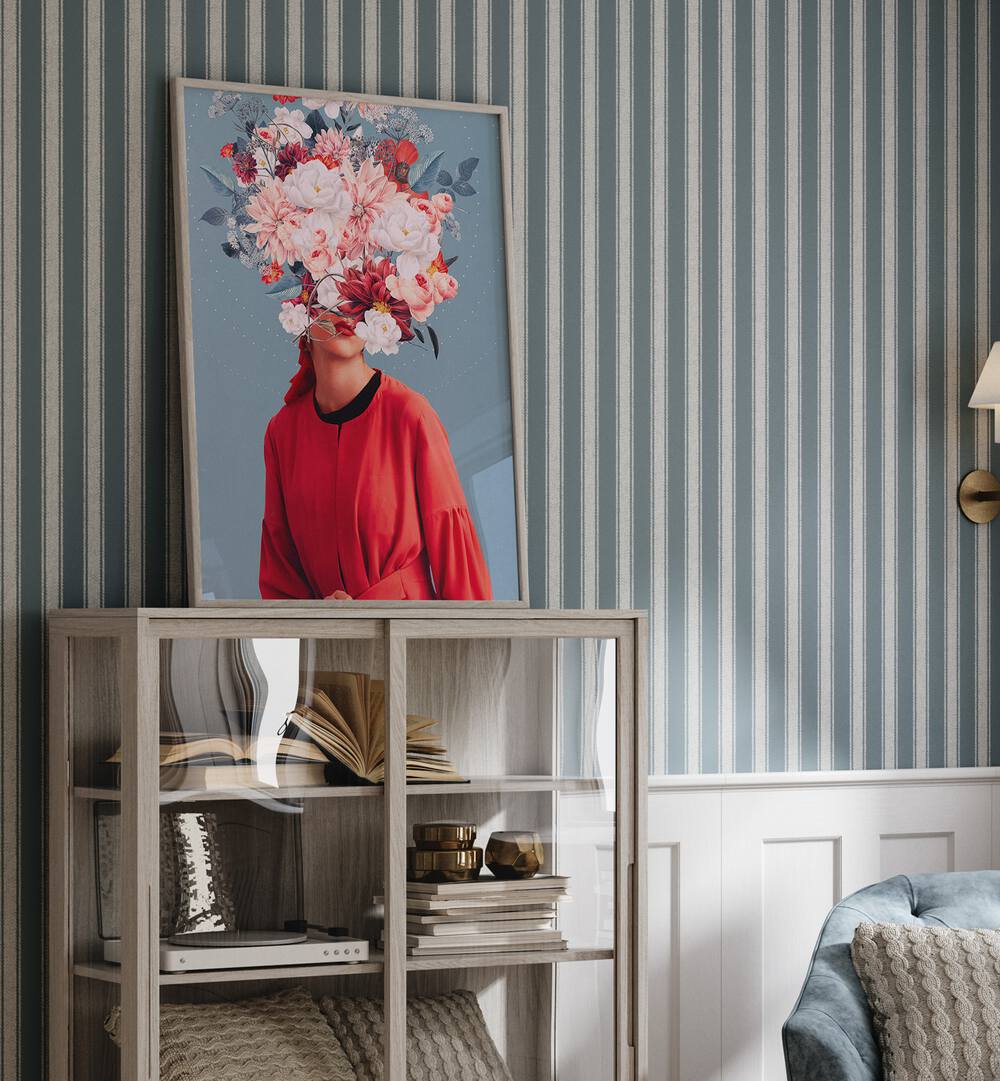 Beautiful interior showcasing "We Gathered in Spring, Surreal Art Prints" by Frank Moth, adding charm to any space.