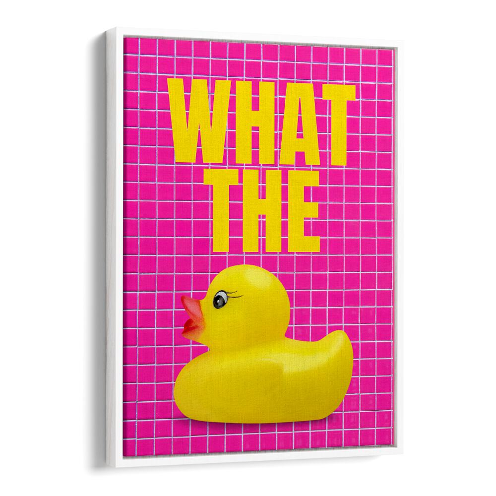 Bright and fun WHAT THE DUCK, QUOTES poster enhances your space with humor and style, perfect for any room decor.