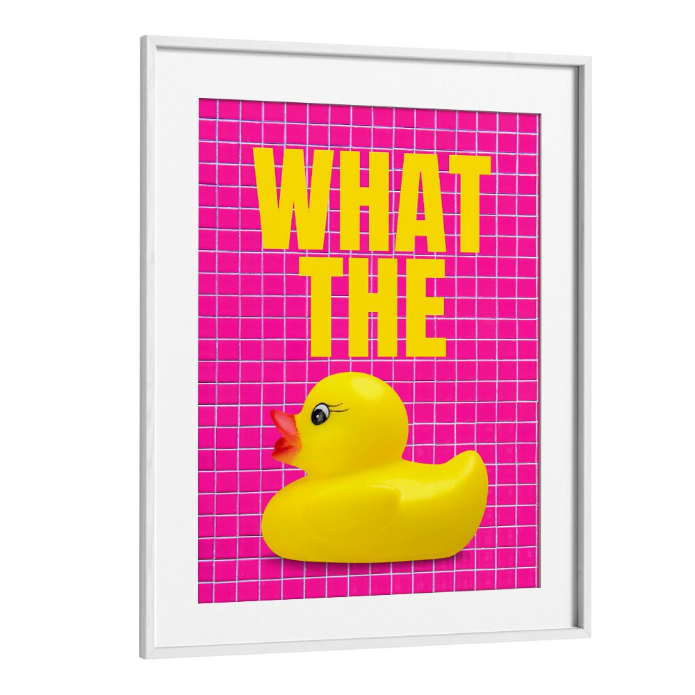 Bright and humorous WHAT THE DUCK, QUOTES poster adds charm to any space with its playful design and vibrant colors.