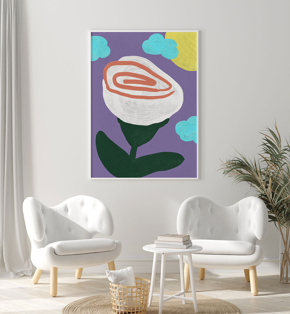 WHITE ROSE , FLORAL FLOWER PAINTINGS