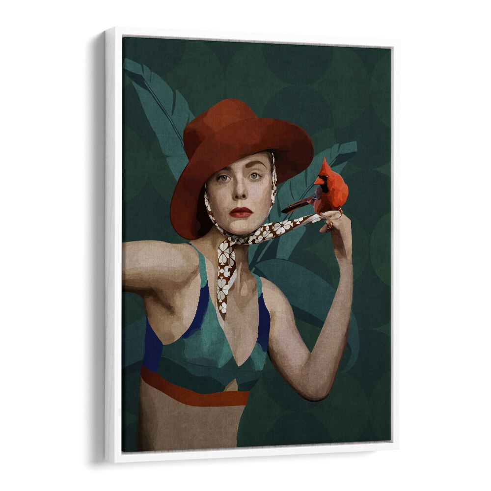 KARDINAL KUSLU KIZ, PORTRAITS showcases a stylish woman with a cardinal, perfect for elevating your space.