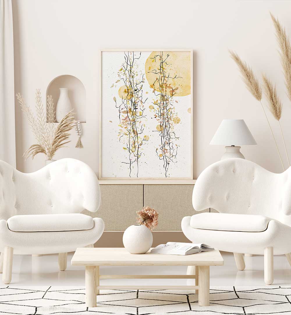 WILD AUTUMN IN THE SUNSET , FLORAL FLOWER PAINTINGS