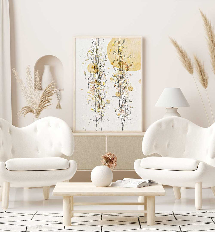 WILD AUTUMN IN THE SUNSET , FLORAL FLOWER PAINTINGS