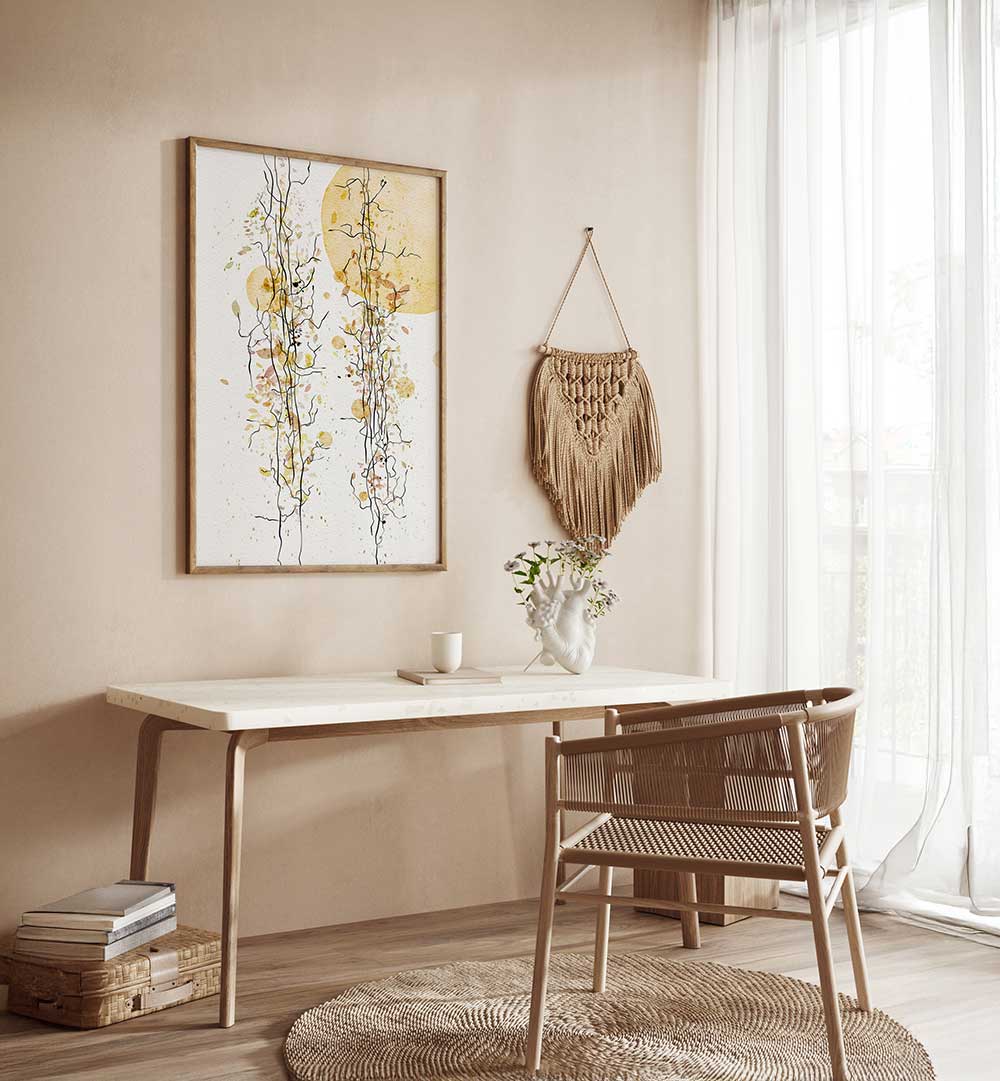 WILD AUTUMN IN THE SUNSET , FLORAL FLOWER PAINTINGS